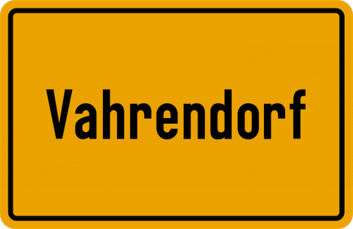 Ortsschild Vahrendorf, Siedlung