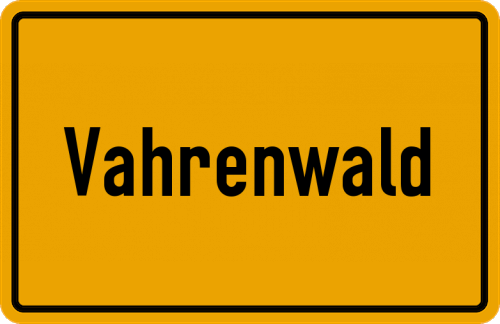 Ortsschild Vahrenwald