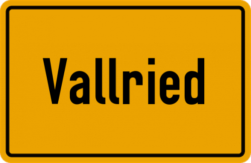 Ortsschild Vallried