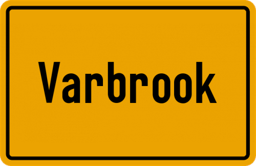 Ortsschild Varbrook