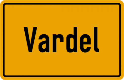 Ortsschild Vardel
