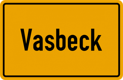 Ortsschild Vasbeck