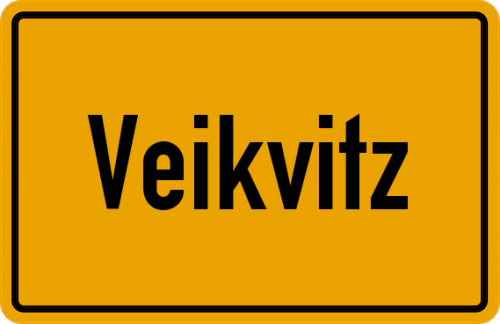 Ortsschild Veikvitz