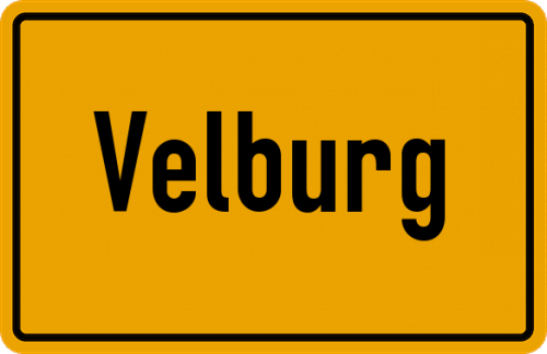 Ortsschild Velburg