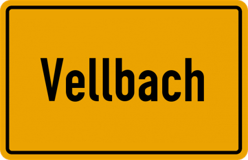 Ortsschild Vellbach