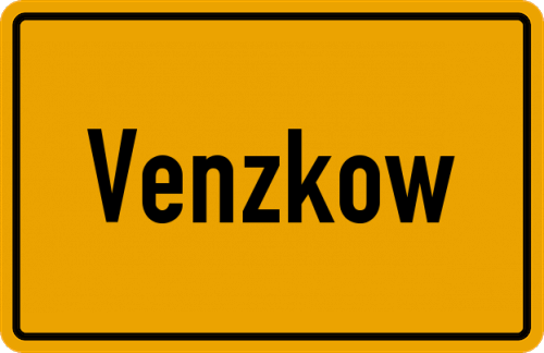 Ortsschild Venzkow