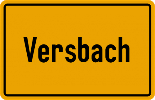 Ortsschild Versbach