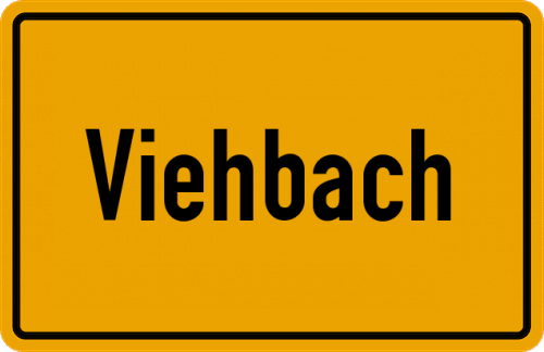 Ortsschild Viehbach