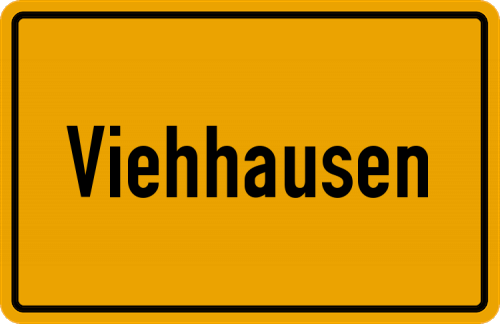 Ortsschild Viehhausen, Chiemgau
