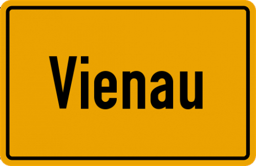 Ortsschild Vienau