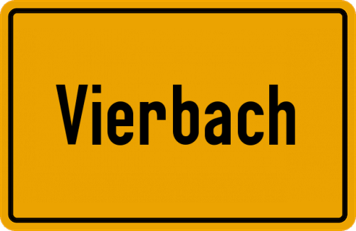 Ortsschild Vierbach