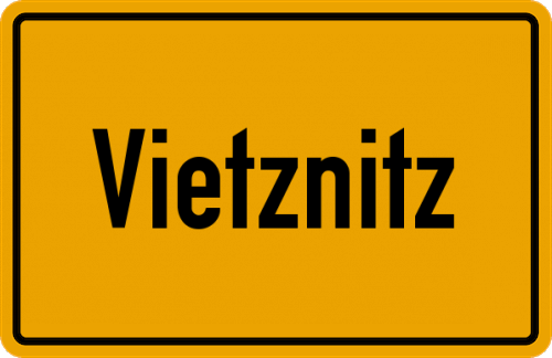 Ortsschild Vietznitz