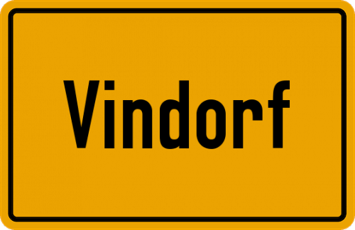 Ortsschild Vindorf