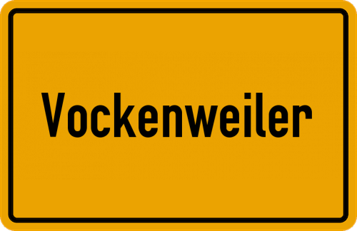 Ortsschild Vockenweiler