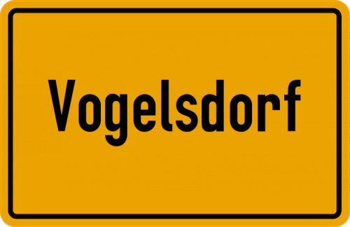 Ortsschild Vogelsdorf