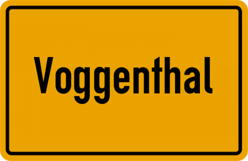 Ortsschild Voggenthal