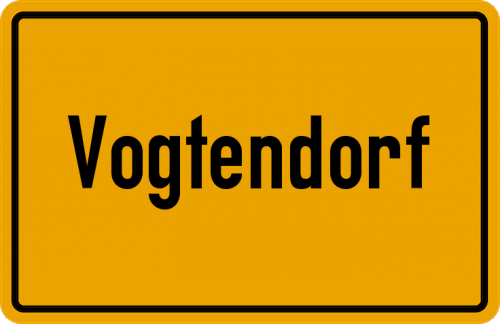 Ortsschild Vogtendorf