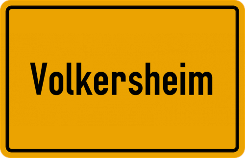 Ortsschild Volkersheim