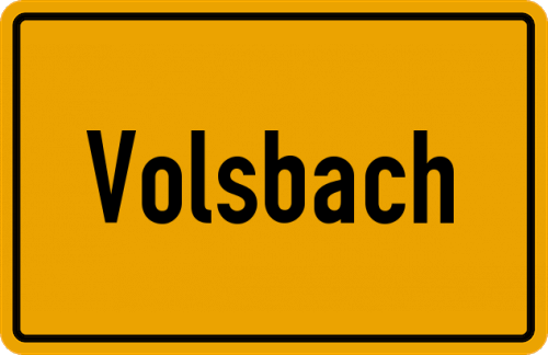 Ortsschild Volsbach