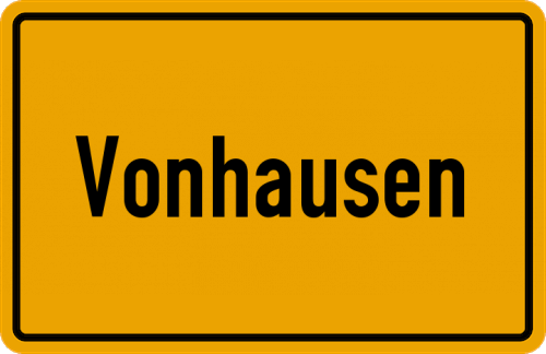 Ortsschild Vonhausen
