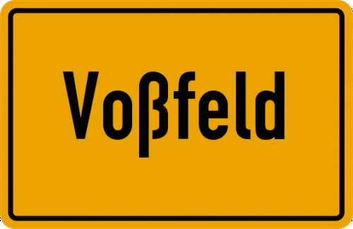 Ortsschild Voßfeld