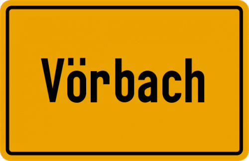 Ortsschild Vörbach