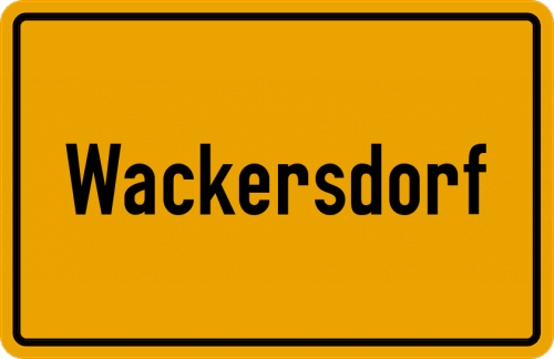 Ortsschild Wackersdorf