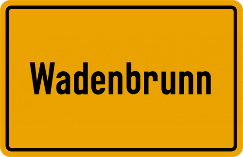 Ortsschild Wadenbrunn