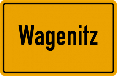 Ortsschild Wagenitz