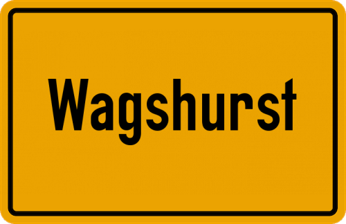 Ortsschild Wagshurst