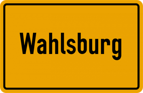 Ortsschild Wahlsburg, Weser