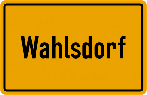 Ortsschild Wahlsdorf