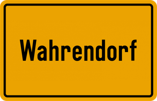 Ortsschild Wahrendorf