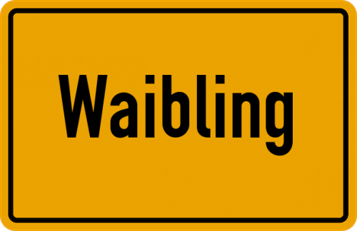 Ortsschild Waibling