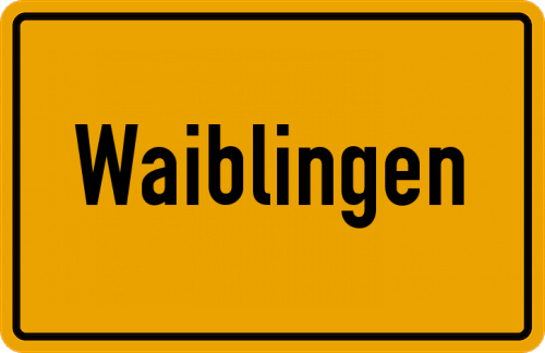 Ortsschild Waiblingen