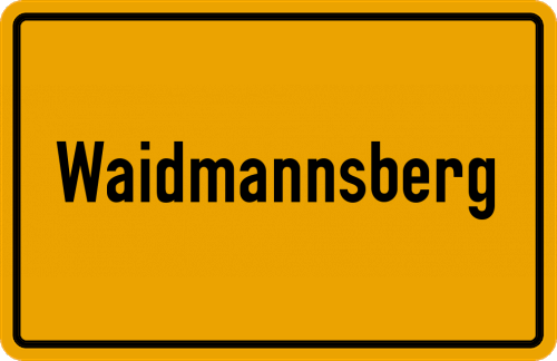 Ortsschild Waidmannsberg