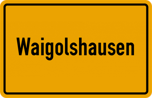 Ortsschild Waigolshausen