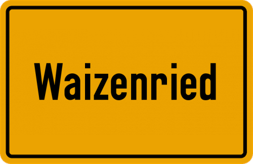 Ortsschild Waizenried