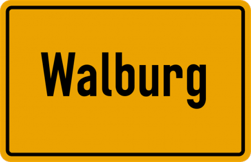 Ortsschild Walburg, Kreis Witzenhausen