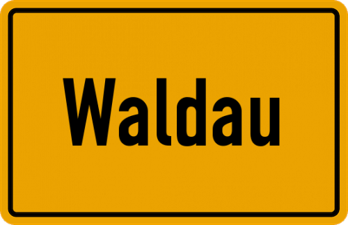 Ortsschild Waldau