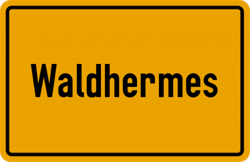 Ortsschild Waldhermes