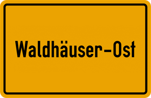 Ortsschild Waldhäuser-Ost