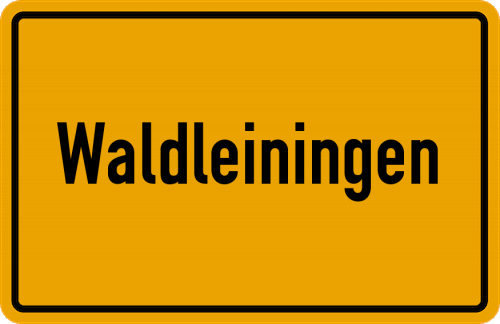 Ortsschild Waldleiningen, Pfalz