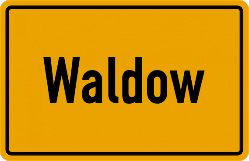 Ortsschild Waldow