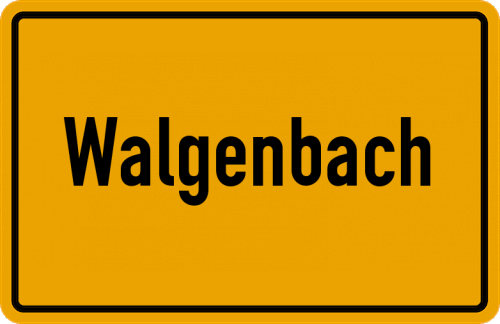 Ortsschild Walgenbach, Westerwald