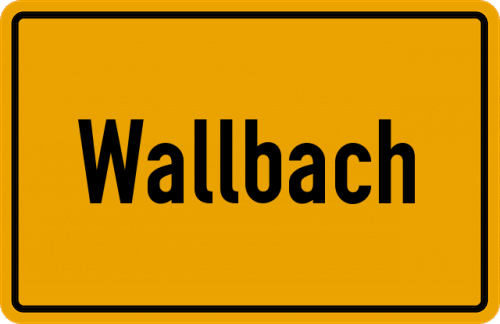Ortsschild Wallbach, Taunus