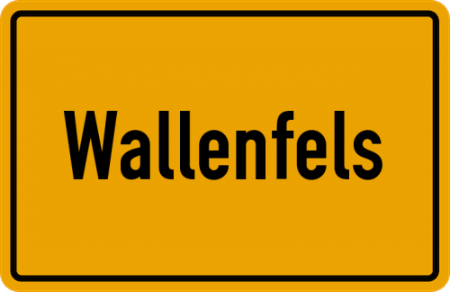 Ortsschild Wallenfels, Dillkreis