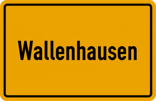 Ortsschild Wallenhausen