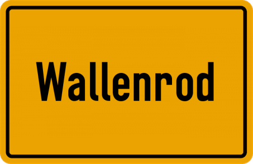Ortsschild Wallenrod