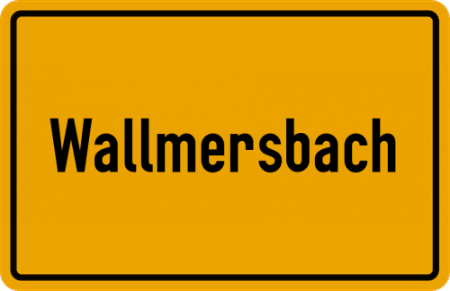 Ortsschild Wallmersbach
